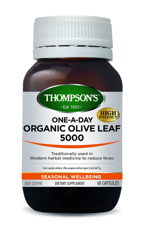 Thompson's Organic Olive Leaf 5000 One A Day 60 Capsules