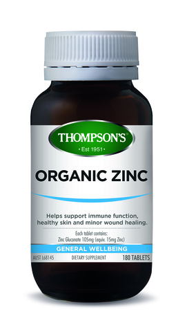 Thompson's Organic Zinc 180 Tablets