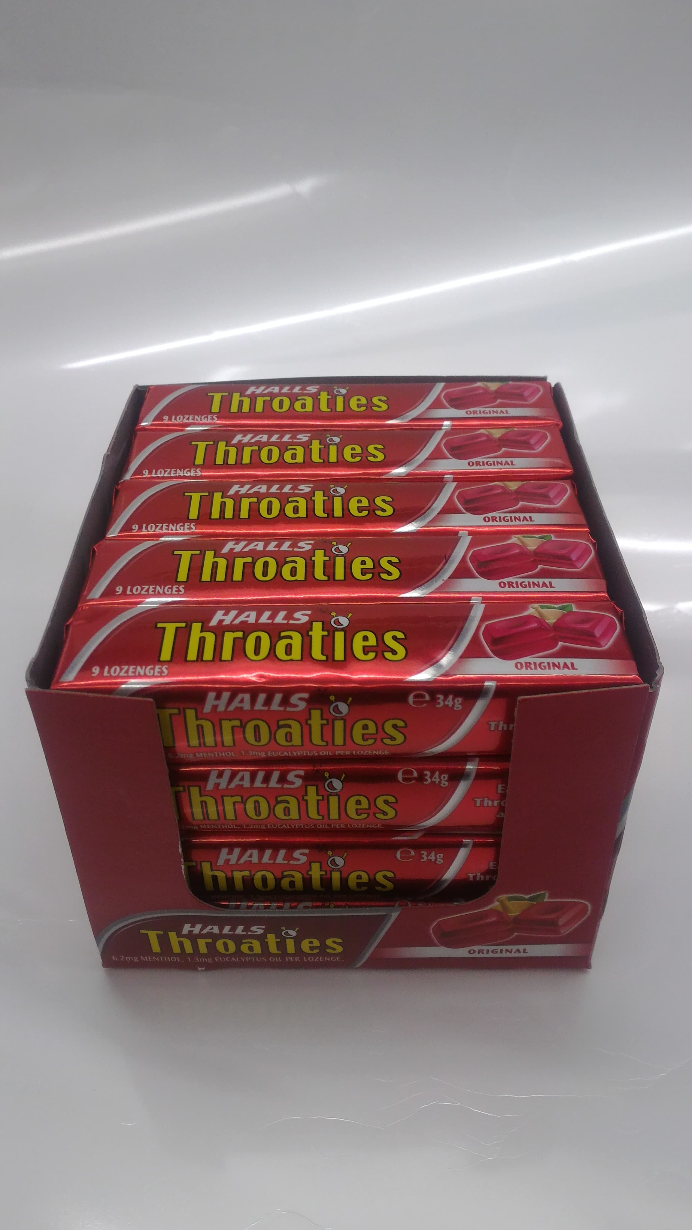 Halls Throaties Original 20 Sticks Per Box