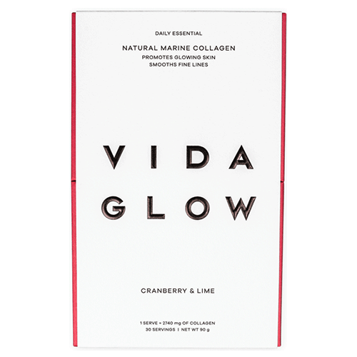 Vida Glow Natural Marine Collagen Cranberry and Lime 30 x 3g Sachets