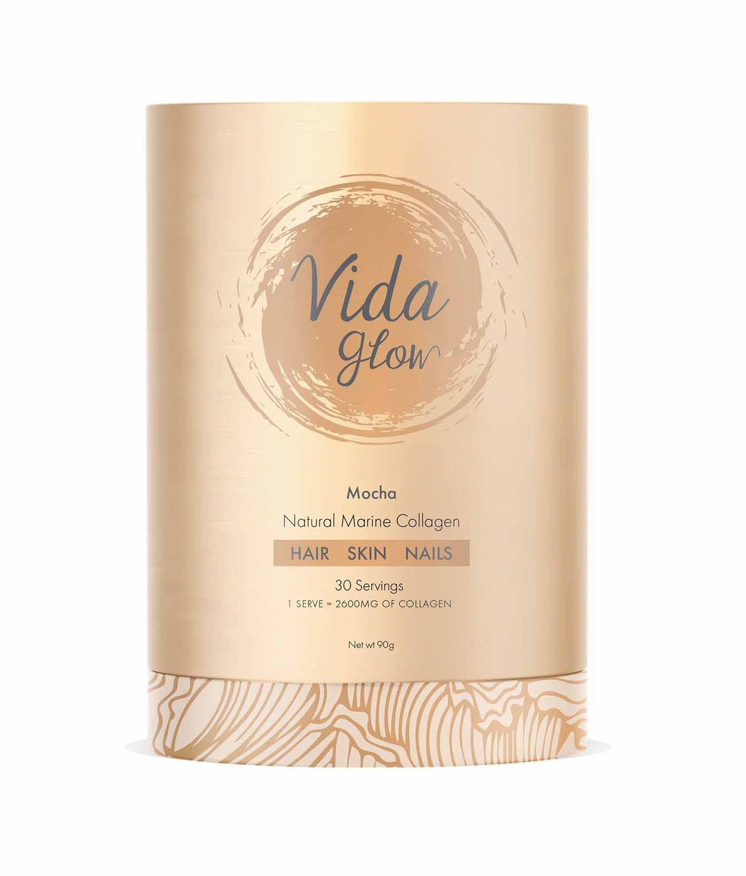 Vida Glow Natural Marine Collagen Mocha 30 x 3g Sachets