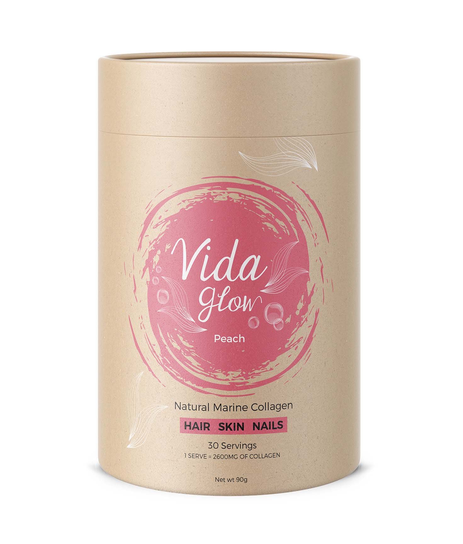 Vida Glow Natural Marine Collagen Peach 30 x 3g Sachets